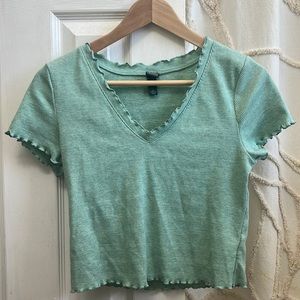 wild fable green cropped shirt.